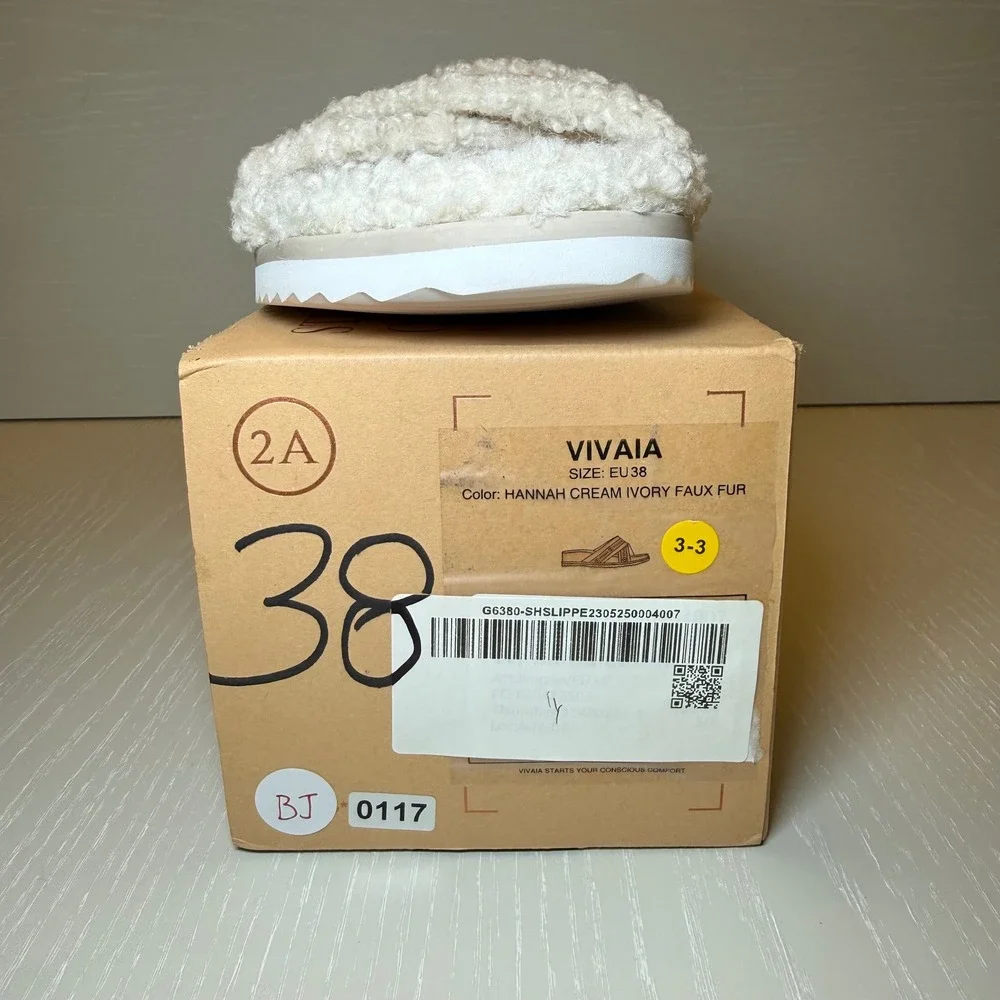 VIVAIA‎ Square-Toe Loafers Black | NWT - EU 38 / US 7–7.5 + FREE Slippers